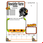Newsletter Template - Create Engaging Newsletters | Writing & Reading | Science example document template 