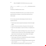 Divorce Papers Template: Clear and Comprehensive Agreement for Settlement between Parties example document template