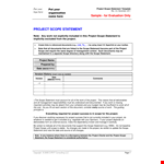 Project Scope Example - Effective Project Management with a Clear Scope Statement example document template