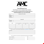 Time Off Request Form Template | Easy-to-Use Form for Requesting Time Off example document template