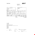 Free Debit Note example document template