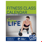 Fitness Class Calendar Template example document template