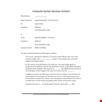 Computer Services Contract Template | Protect Your Client with a Comprehensive Agreement example document template