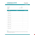 Training Agenda Example A example document template