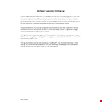 Drivers Daily Log | Track Your Driving Hours, Parental Completion, and Guardian Oversight example document template