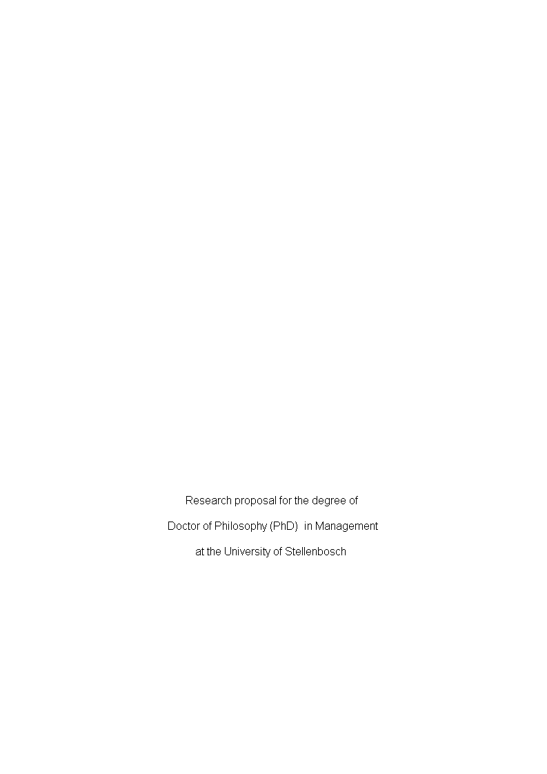 Phd Initial Research Proposal Template