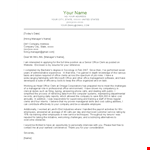 Office Clerk example document template