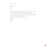 Telephone Complaint Letter Format example document template