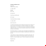 Internship Job Application Letter example document template