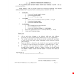 Infant Visitation example document template