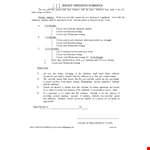 Infant Visitation example document template 