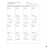Discover the Power of Pythagorean Theorem for Triples and Equations | Family Guide example document template