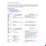Event Planning Calendar Template example document template