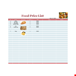 Affordable Price List Template - Create Customized Lists | Bread example document template