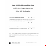 Health Care Power of Attorney Form | Appoint a Trusted Agent example document template