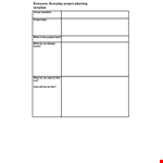 Project Planning Template for Easy Group Collaboration - Everyone Can Use It! example document template