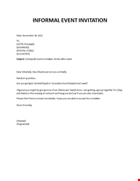Event Invitation Email Template