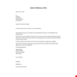 Credit Approval Request Letter example document template