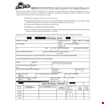 Restaurant Job Application Form: Download PDF for Employment example document template