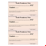 Get a Free Promissory Note Template - Save Time and Money | Trade Financing Made Easy example document template