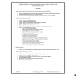 Project Planning example document template