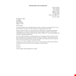 Personal Banker Letter Of Recommendation example document template