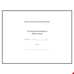 Certificate Of Appreciation Template | Customize and Download Now! example document template