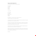 Resignation Letter For Temporary Position example document template