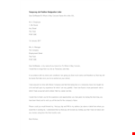 Resignation Letter For Temporary Position example document template 