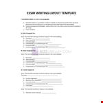 Essay Writing Layout Template example document template 