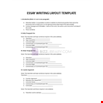 Essay Writing Layout Template example document template
