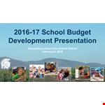 School Budget Presentation Template - Efficiently Manage School Budget, Revenue, and Expenses example document template