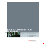 It Sales Compensation Plan Template example document template 