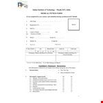 Medical Fitness Form example document template