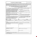 Hold Harmless Agreement Template for Military Use in United States - Free Download example document template