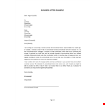 Business Letter Example example document template