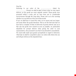 Service Delay Complaint Letter example document template