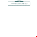 Food Sales example document template 