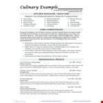 Catering Cook Sample example document template