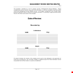 Corporate Minutes - Effective Meeting Management and Quality Review example document template