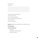 Scope of Work Template: A Comprehensive Guide to Scope Development and Alternatives example document template