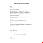Thank You Letter example document template