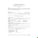 Equipment Lease Agreement - Legal Rental for Hirer, Represented Professionally example document template