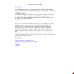 Grant Rejection Letter example document template