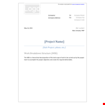 Efficiently Control Your Project with Our Work Breakdown Structure Template example document template