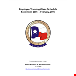 Employee Training Schedule Template | Streamline Training with Microsoft | 60% Off example document template