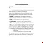 Consignment Agreement Template for Artists and Galleries - Manage Artworks with Ease example document template