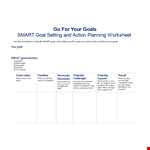 Smart Goal Setting Template: Take Action Towards Your Potential example document template