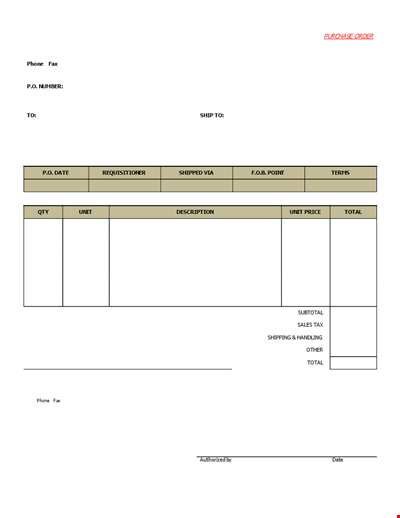 Streamline Your Business with Purchase Order Templates