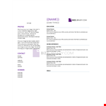 Curriculum Vitae Profile example document template